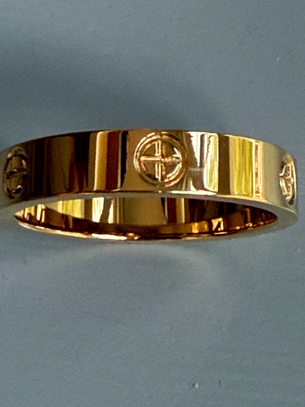 GOLD Screw Fashion Ring Size 11